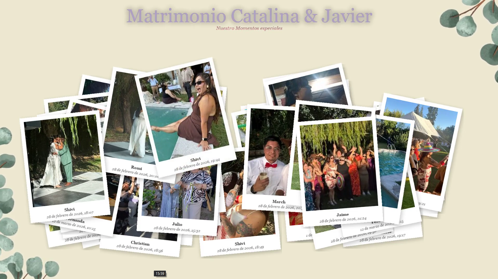 Codexs Eventos: galería de fotos y slider en vivo para eventos